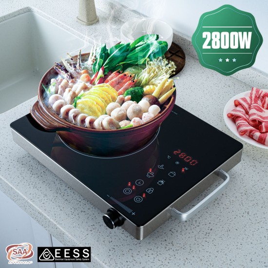 Portable Infrared Ceramic Cooktop 2800W Countertop Burner with Dual Heating Rings No EM Radiation Portable Infrared Ceramic Cooktop 2800W Countertop Burner with Dual Heating Rings No EM Radiation